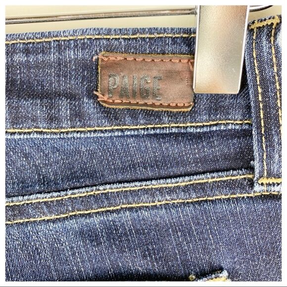 Paige Cutoff Stretch Denim Bermuda Jean Shorts Sz 26 - Picture 10 of 14